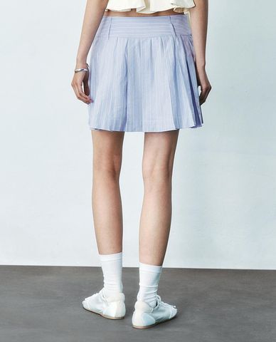  URBAN REVIVO - Chân váy chữ A mini kẻ sọc 