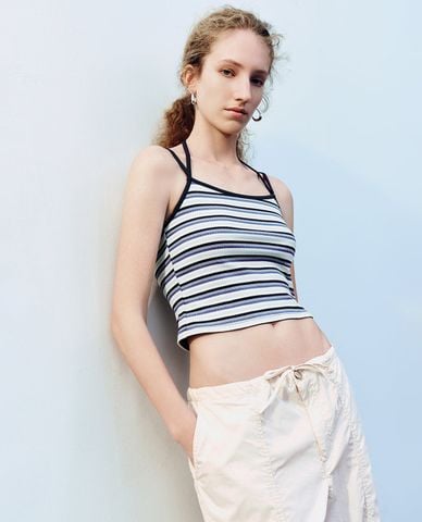  URBAN REVIVO - Áo hai dây nữ dây chéo cá tính 