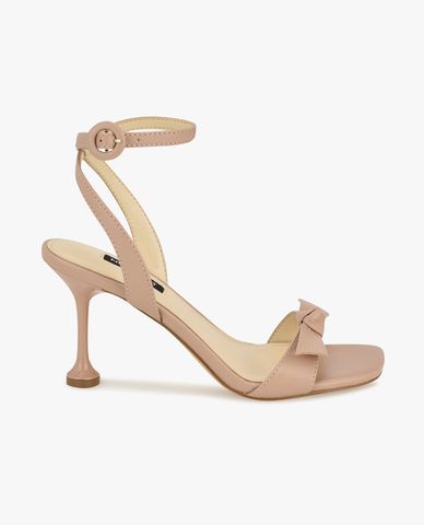 NINE WEST - Giày sandals cao gót nữ quai mảnh đính nơ Kensta 
