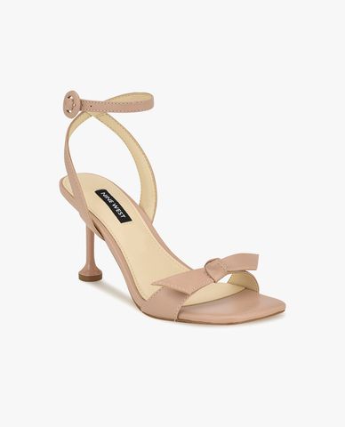  NINE WEST - Giày sandals cao gót nữ quai mảnh đính nơ Kensta 