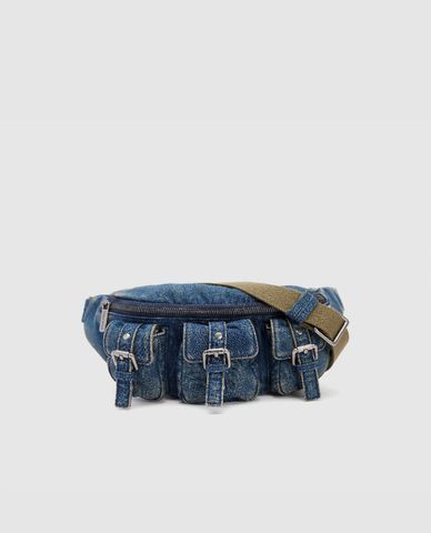  URBAN REVIVO - Túi đeo chéo nữ phom chữ nhật Multi Denim 