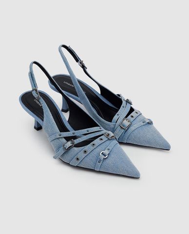  URBAN REVIVO - Giày sandals cao gót nữ mũi nhọn 