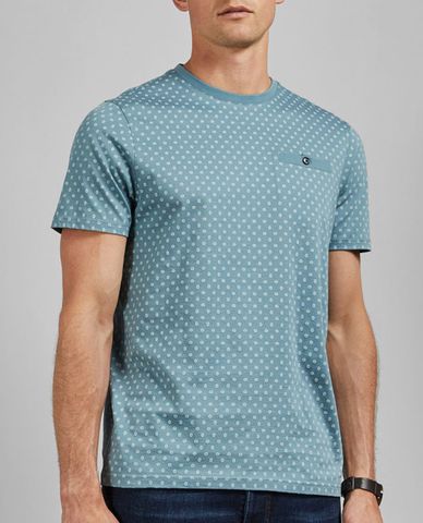  TED BAKER - Áo thun nam tay ngắn phom ôm Oldtec 