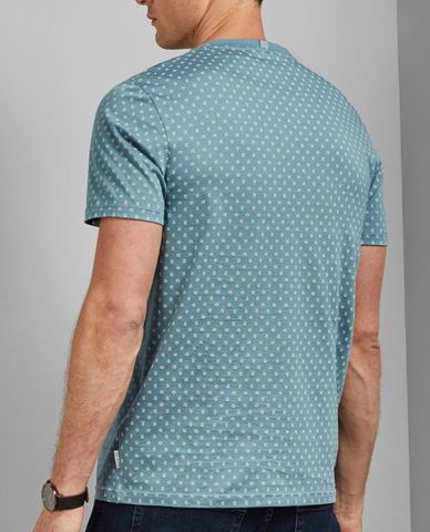  TED BAKER - Áo thun nam tay ngắn phom ôm Oldtec 