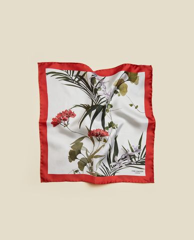  TED BAKER - Khăn tay nam hình vuông hoạ tiết hoa Anatola 