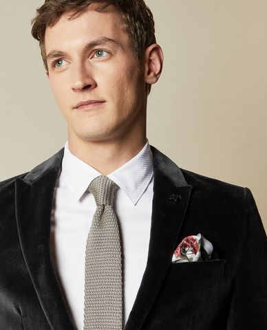  TED BAKER - Khăn tay nam hình vuông hoạ tiết hoa Anatola 