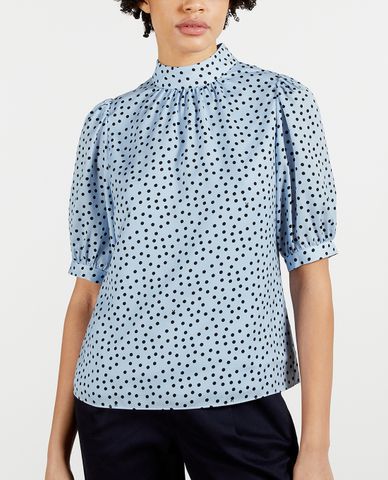  TED BAKER - Áo kiểu nữ cổ tròn tay phồng Lipsah 