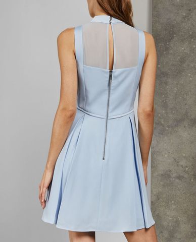  TED BAKER - Đầm xòe mini sát nách phối ren Abequa 