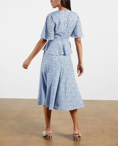  TED BAKER - Đầm midi cổ V tay ngắn Mabbel 