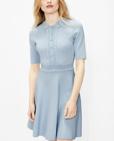  TED BAKER - Đầm mini phom xòe cổ bẻ Tilliii 