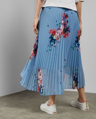  TED BAKER - Chân váy midi xếp ly họa tiết hoa Harrpa 