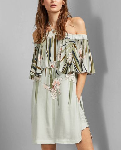  TED BAKER - Đầm bẹt vai họa tiết hoa Piipper 