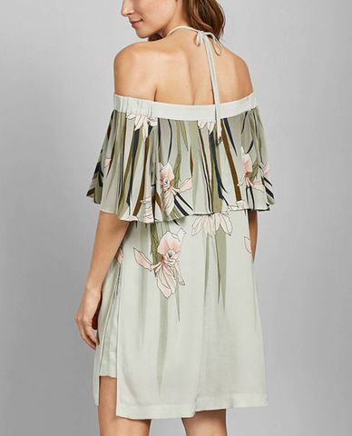 TED BAKER - Đầm bẹt vai họa tiết hoa Piipper 