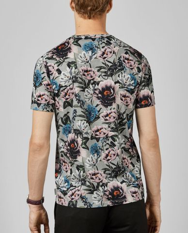  TED BAKER - Áo thun nam cổ tròn họa tiết Floral Konki 