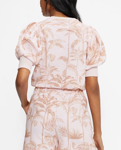  TED BAKER - Áo kiểu nữ cổ tròn tay ngắn phồng nhẹ Wahida 