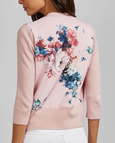  TED BAKER - Áo khoác cardigan nữ họa tiết hoa Elowsi 