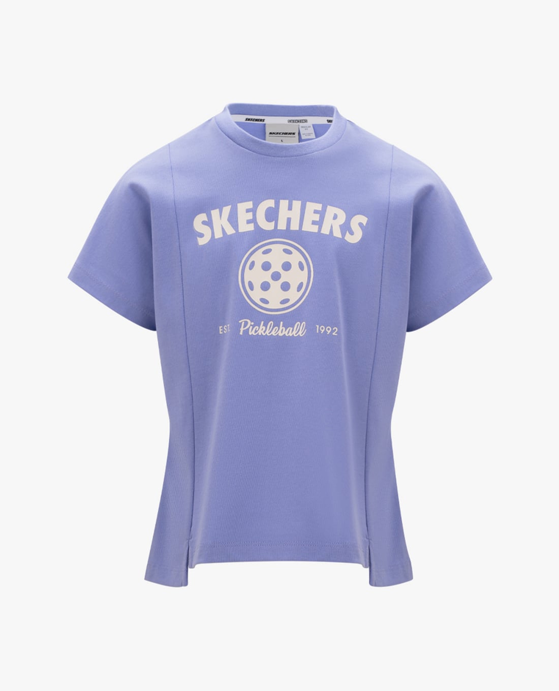 SKECHERS - Áo thun bé gái cổ tròn tay ngắn