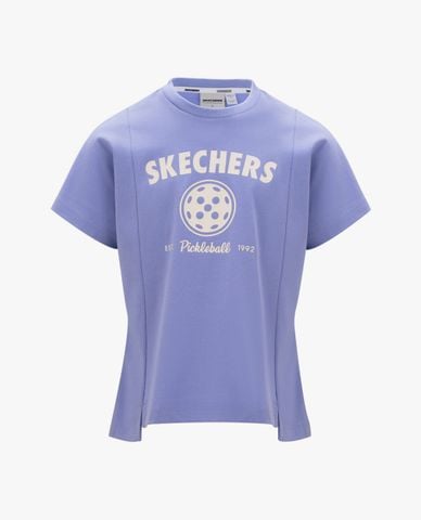  SKECHERS - Áo thun bé gái cổ tròn tay ngắn 