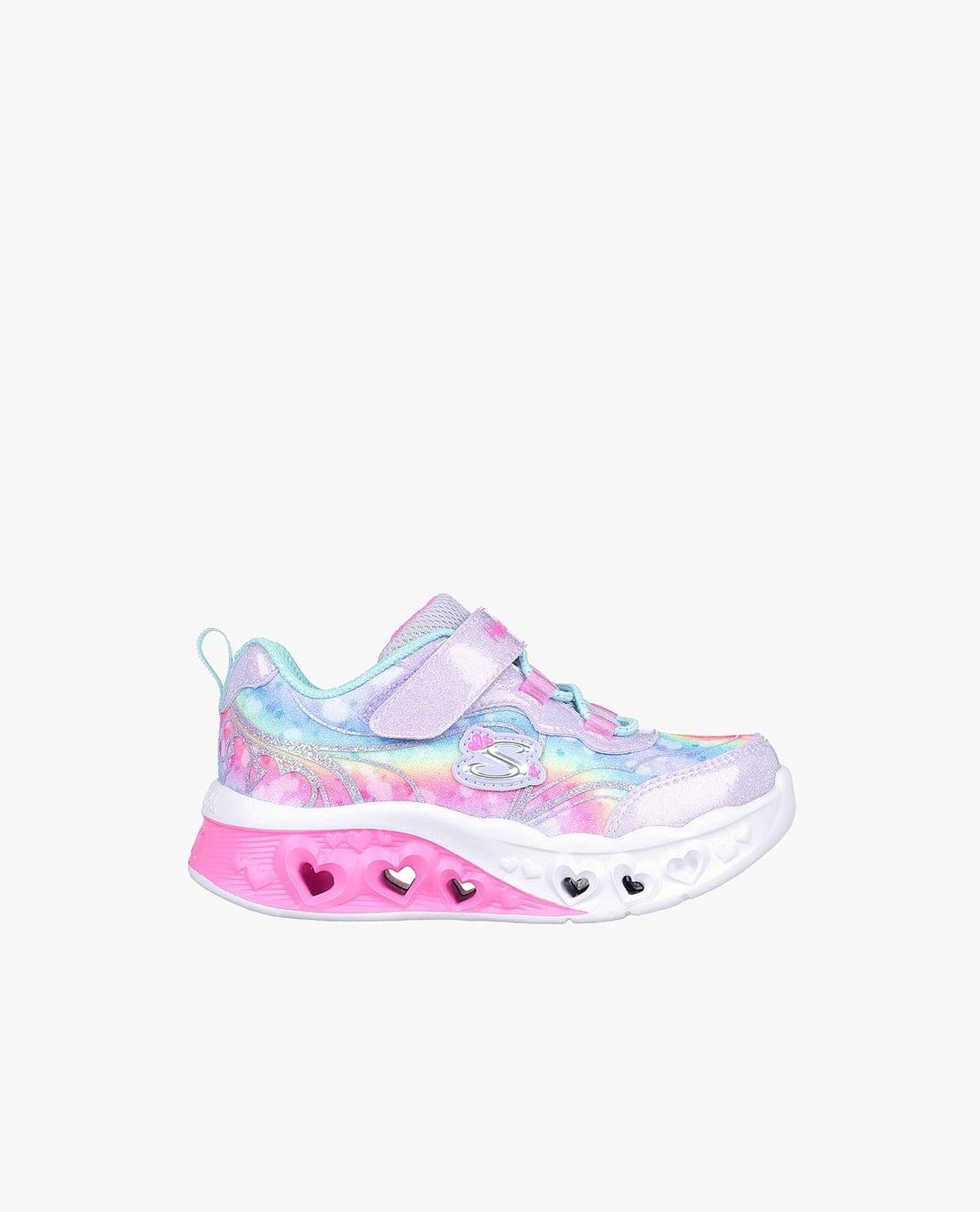 SKECHERS - Giày sneakers bé gái cổ thấp Flutter Heart Lights Groovy Swirl