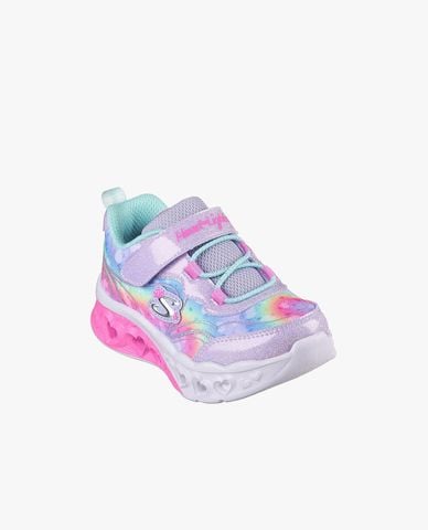  SKECHERS - Giày sneakers bé gái cổ thấp Flutter Heart Lights Groovy Swirl 