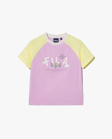  FILA - Áo thun trẻ em Travel Club Color Block 