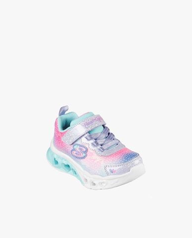  SKECHERS - Giày sneakers bé gái cổ thấp thắt dây Flutter Heart Lights Simply Love 