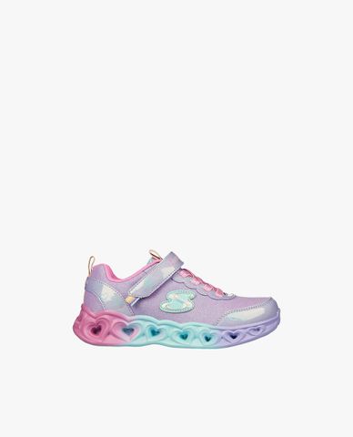  SKECHERS - Giày sneakers bé gái cổ thấp phối quai dán Heart Lights 