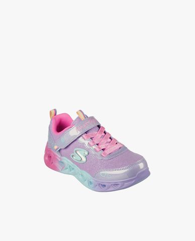  SKECHERS - Giày sneakers bé gái cổ thấp phối quai dán Heart Lights 