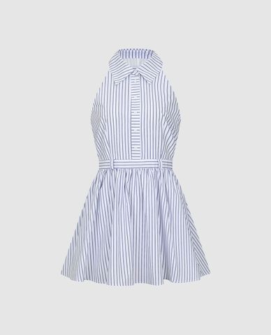  URBAN REVIVO - Đầm sát nách mini kẻ sọc Striped 