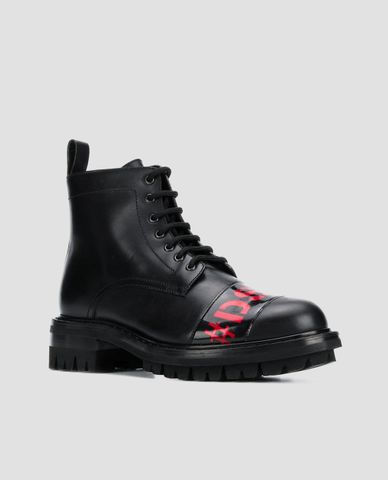  DSQUARED2 - Boots nam phối dây thắt Lace-up 