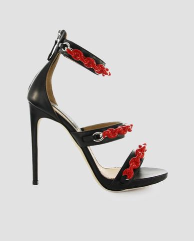  DSQUARED2 - Giày cao gót hở mũi Rubber Chain 