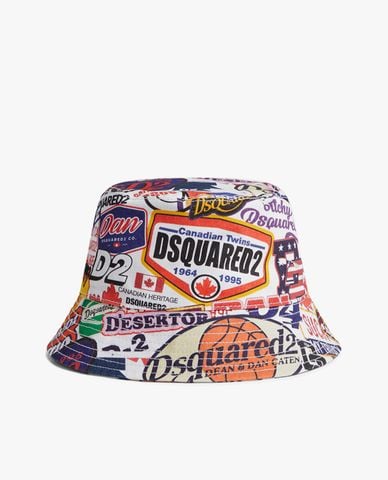  DSQUARED2 - Nón bucket nam cá tính Logomania 