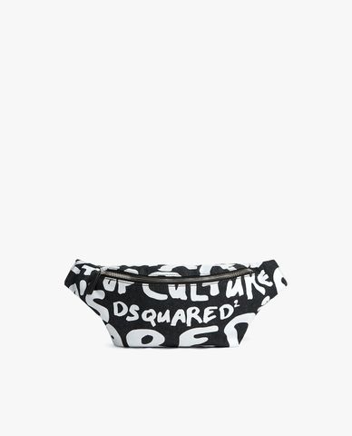  DSQUARED2 - Túi bao tử nam phối logo D2 Pop 80's 