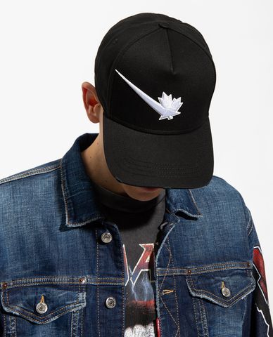  DSQUARED2 - Nón bóng chày nam rách vải phối logo DSQ2 