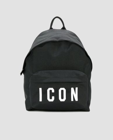  DSQUARED2 - Balo nam dáng vuông gắn tag thêu chữ ICON 