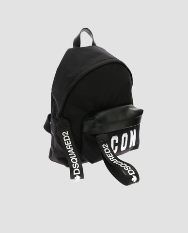  DSQUARED2 - Balo nam dáng vuông gắn tag thêu chữ ICON 