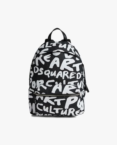  DSQUARED2 - Balo nam phom chữ nhật phối logo cỡ lớn D2 Pop 80s 