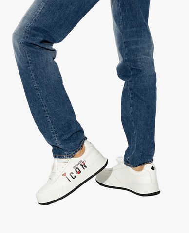  DSQUARED2 - Giày sneakers nữ cổ thấp thắt dây thời trang 