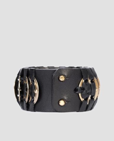  DSQUARED2 - Vòng tay nữ da phối kim loại 