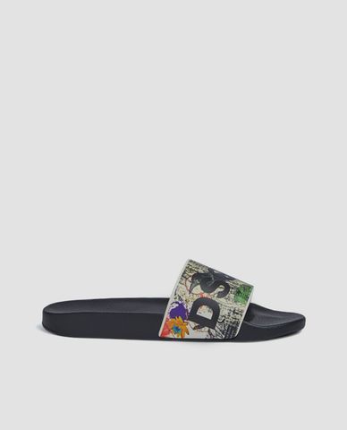  DSQUARED2 - Dép nam quai ngang Slide 