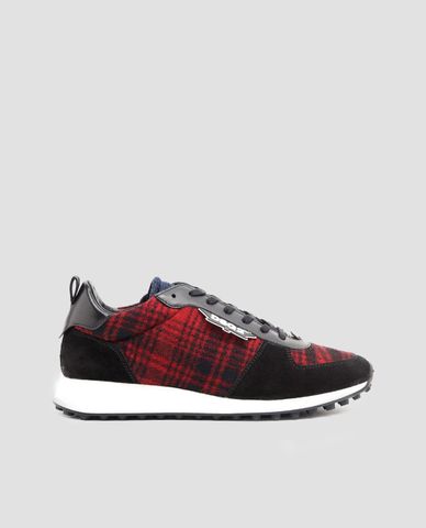  DSQUARED2 - Giày sneakers nam phối dây buộc New Runner Hicking 