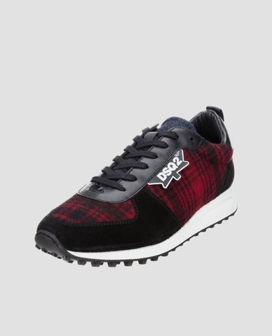  DSQUARED2 - Giày sneakers nam phối dây buộc New Runner Hicking 
