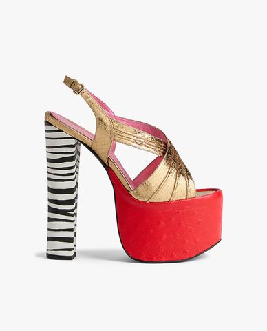  DSQUARED2 - Giày sandals cao gót quai chéo thời trang 