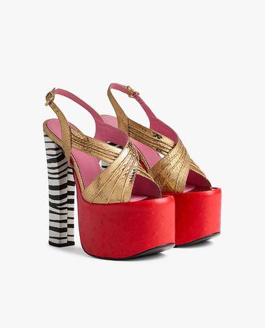  DSQUARED2 - Giày sandals cao gót quai chéo thời trang 