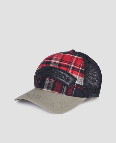  DSQUARED2 - Nón nam lưỡi trai họa tiết sọc màu 