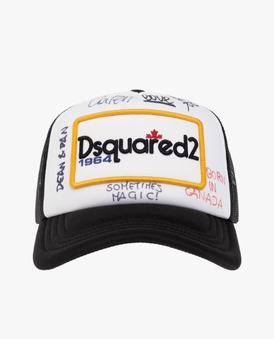  DSQUARED2 - Nón bóng chày nam phối lưới thời trang 