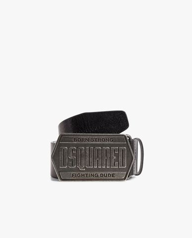  DSQUARED2 - Thắt lưng nam bản vừa khuy gài logo độc đáo Plaque 