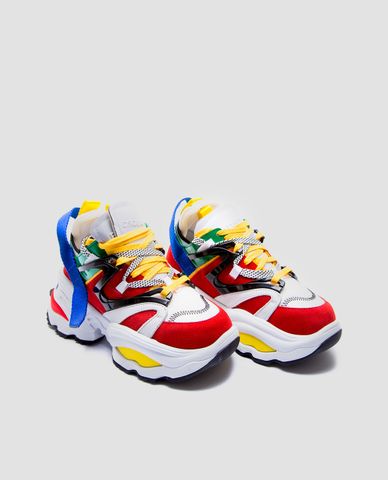  DSQUARED2 - Giày Sneaker nữ phối dây buộc Backyard Punk Giant 