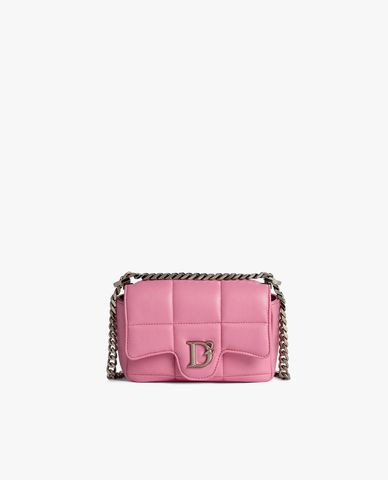  DSQUARED2 - Túi đeo chéo nữ phom chữ nhật nắp gập D2 Statement Soft 