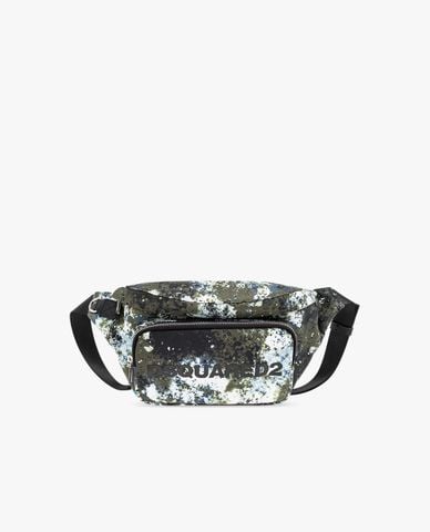  DSQUARED2 - Túi bao tử nam hình thang phối logo 